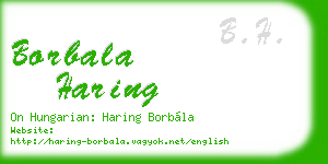 borbala haring business card